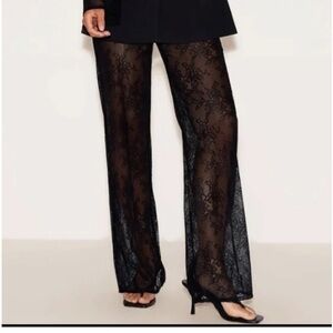 Victoria's Secret Black Lace Pants